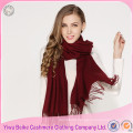 2107 factory prices excellent quality custom women's cashmere knitted scarf